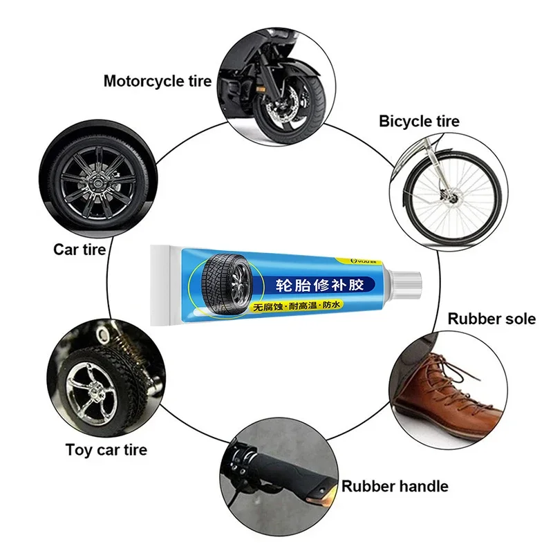 Tire Repair Black Glue Powerful Rubber Wear Resistant Non-Corrosive Instant Adhesive Multi-Functional Tire Crack Repair Glue