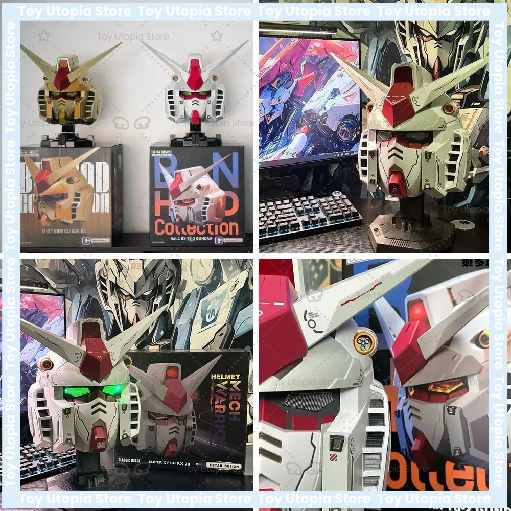 

RX-78 BN Head Collection Action Figure, Wearable Robot Helmet Model Kit with Display Base, Collectible Model Cosplay