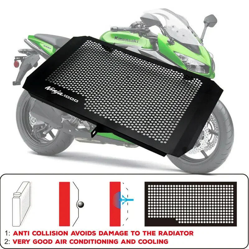 For Kawasaki Ninja1000 2011 2012 2013 2014 2015 2016 2017 2018 2019 Radiator Grille Guard Cover Shield Protective