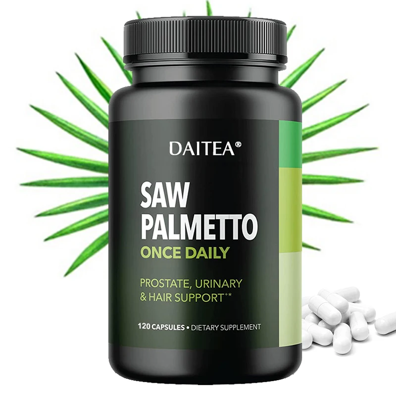 Daitea Saw Palm Capsule Prostate Health Supplement Support Urinary Tract Health Support Bladder Health Promote Hair Growth