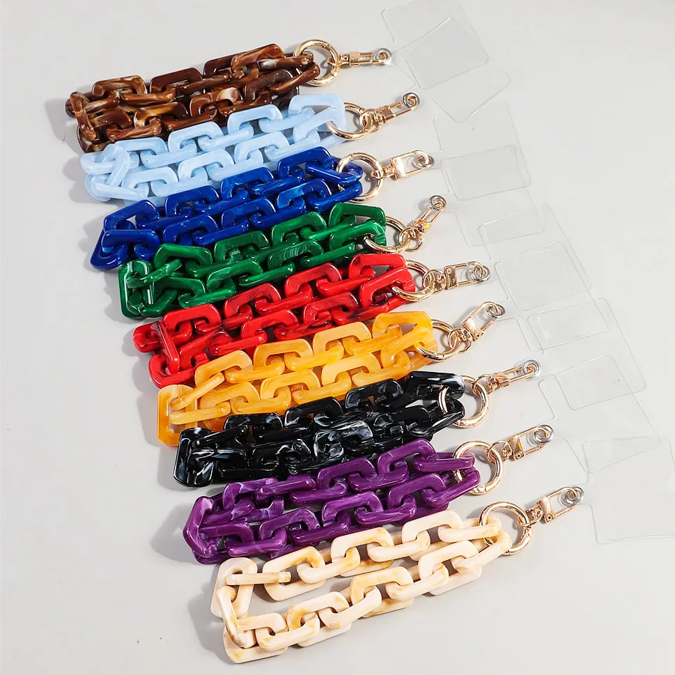 FishSheep 31cm Multi Colors Acrylic Chain for Cellphone Phone Chain Case Strap Cord Portable Lanyard Hanging Accessories Gifts