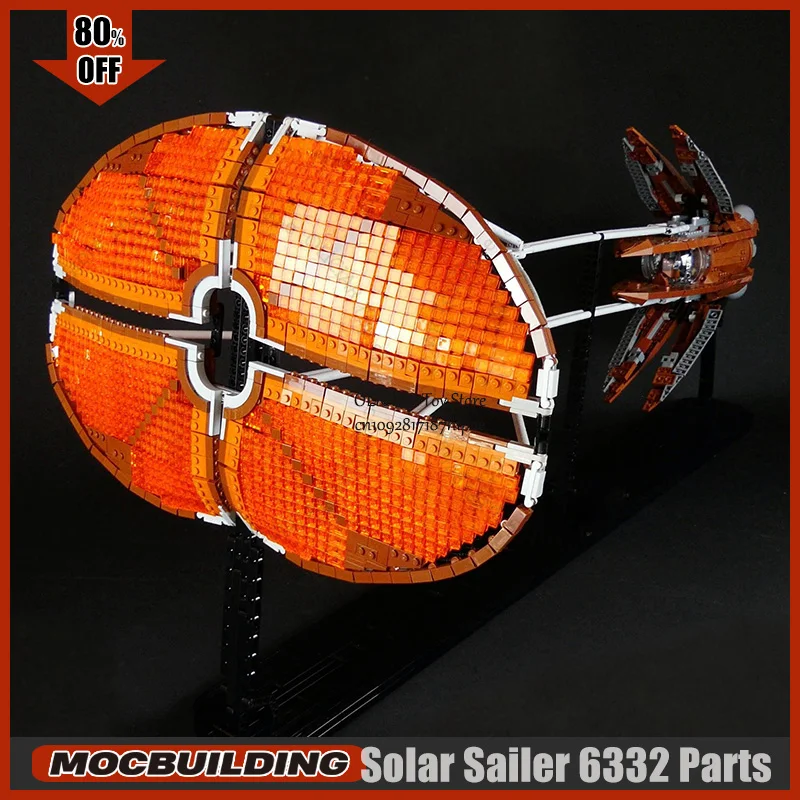 Space Movie MOC Building Block Solar Sailer In Stand Technology Bricks Spaceship DIY Assembly Display Model Toys Birthday Gifts