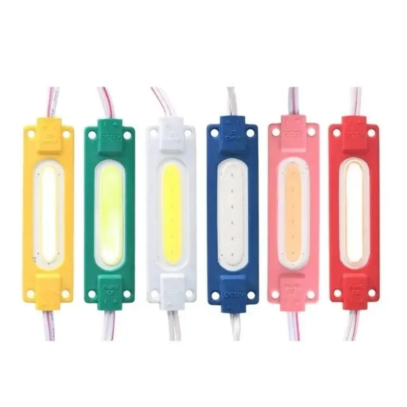 12V COB LED Modules Advertising Luminous Characters Backlight Modules IP65 Waterproof White Red Blue Green Yellow Pink 10 Pieces