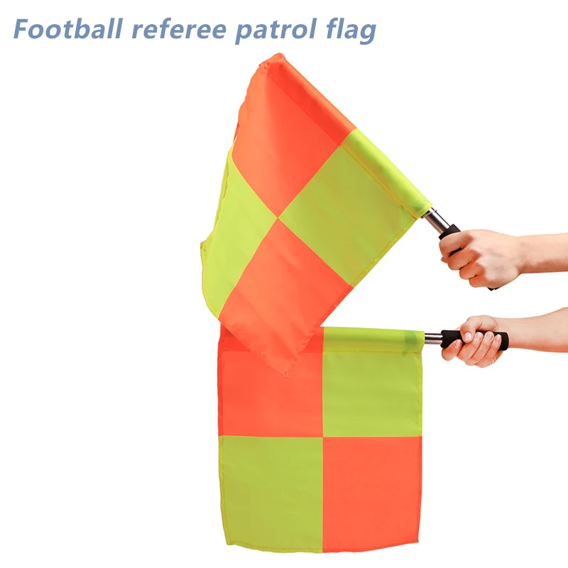 2Pcs/set of football referee flags for fair competition, patrol flags for sports matches, football linesman , referee equipment