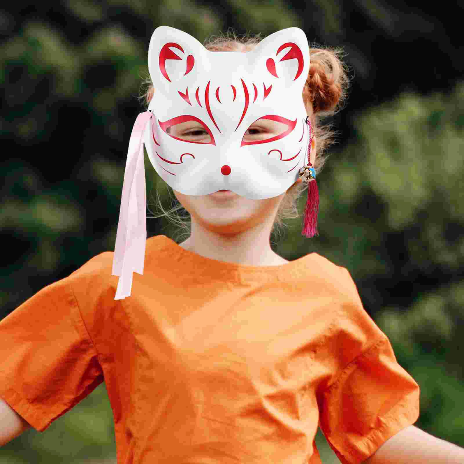 Janpanese Style Cat Mask Animation Demon Colorful Cosplay Party Performance