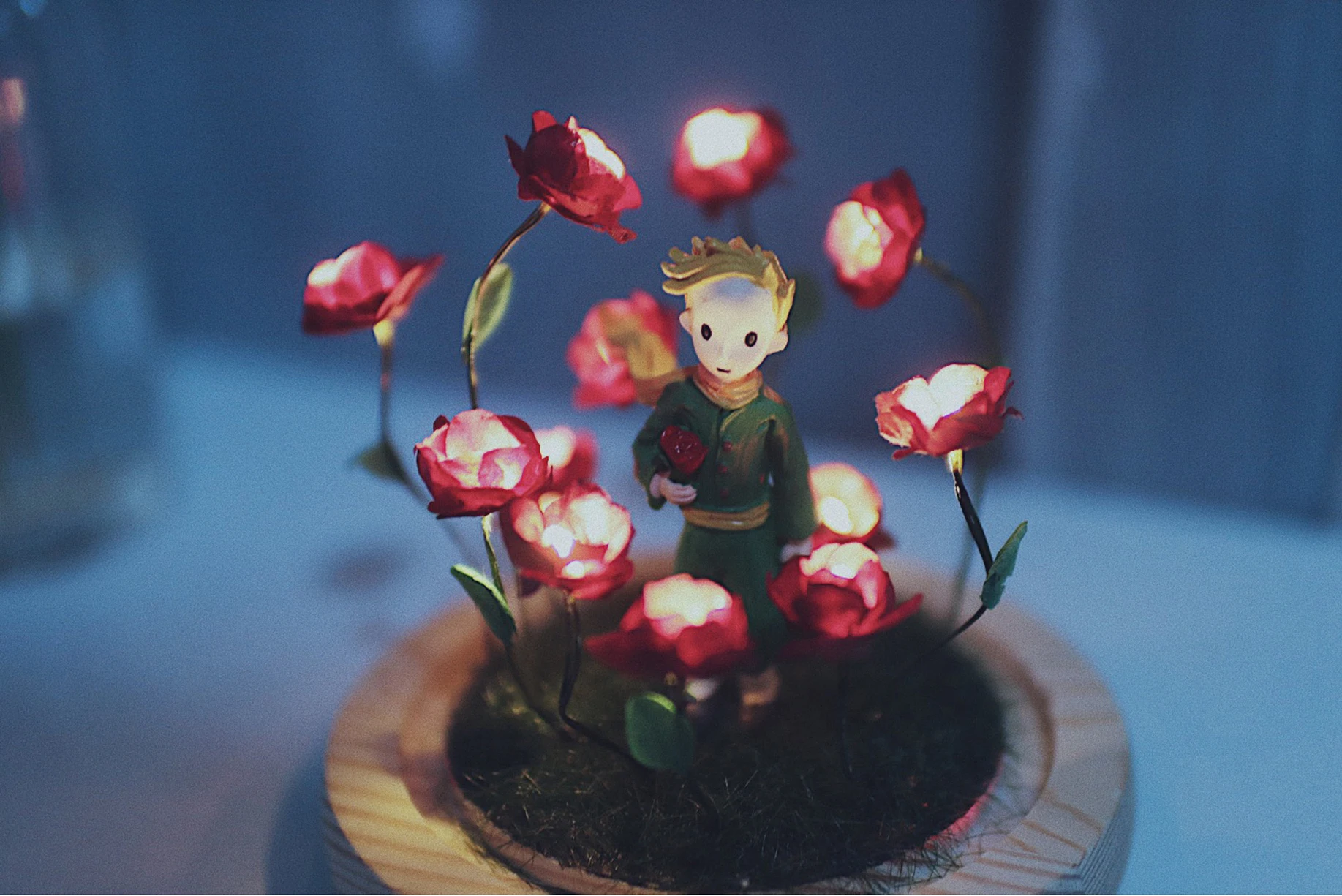 Prince And Rose DIY Nightlight Fairy Tales Home Ambient Lights Desktop Decorative Lights Valentine\'s Day Christmas Gifts