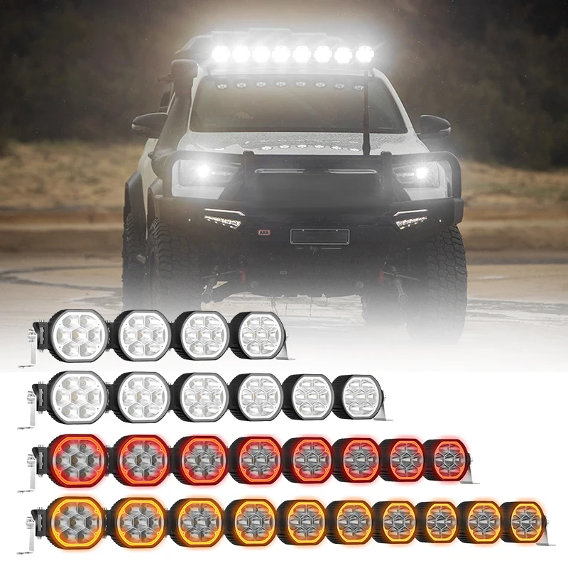 Universal Waterproof 12v White Yellow Amber Cover Spot Ditch Lamp 5 Inch Fog Drive Off Road Bar Led Pods Light Off-road