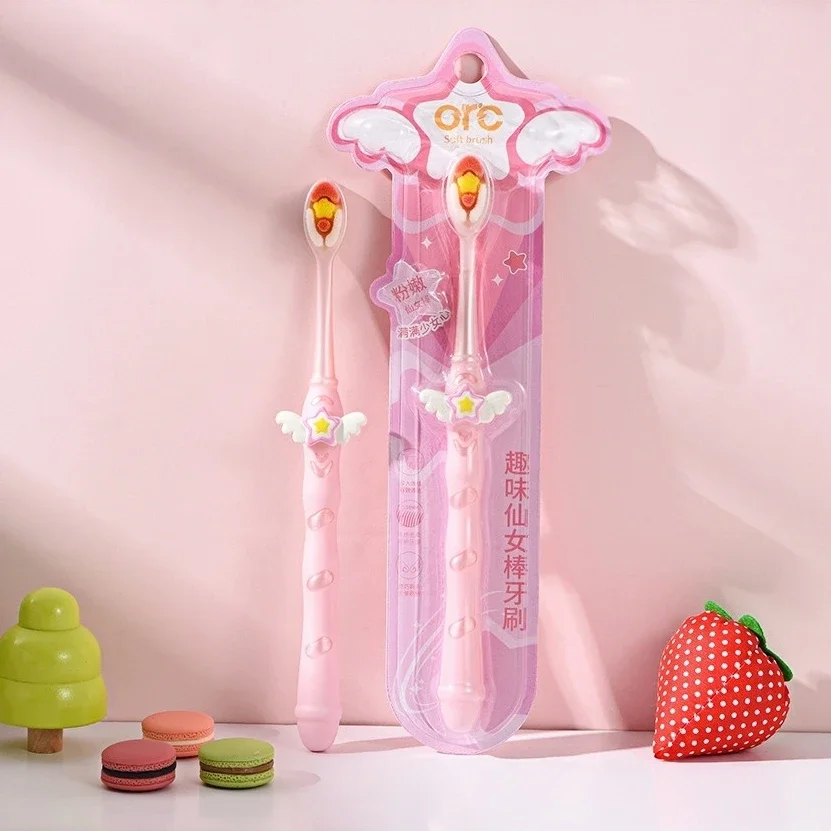 Зубная щетка в стиле аниме Cardcaptor Sakura, милая сказочная палочка, мягкие волосы, уход за деснами, студенческая чистка зубов, туалетные принадлежности, женский подарок