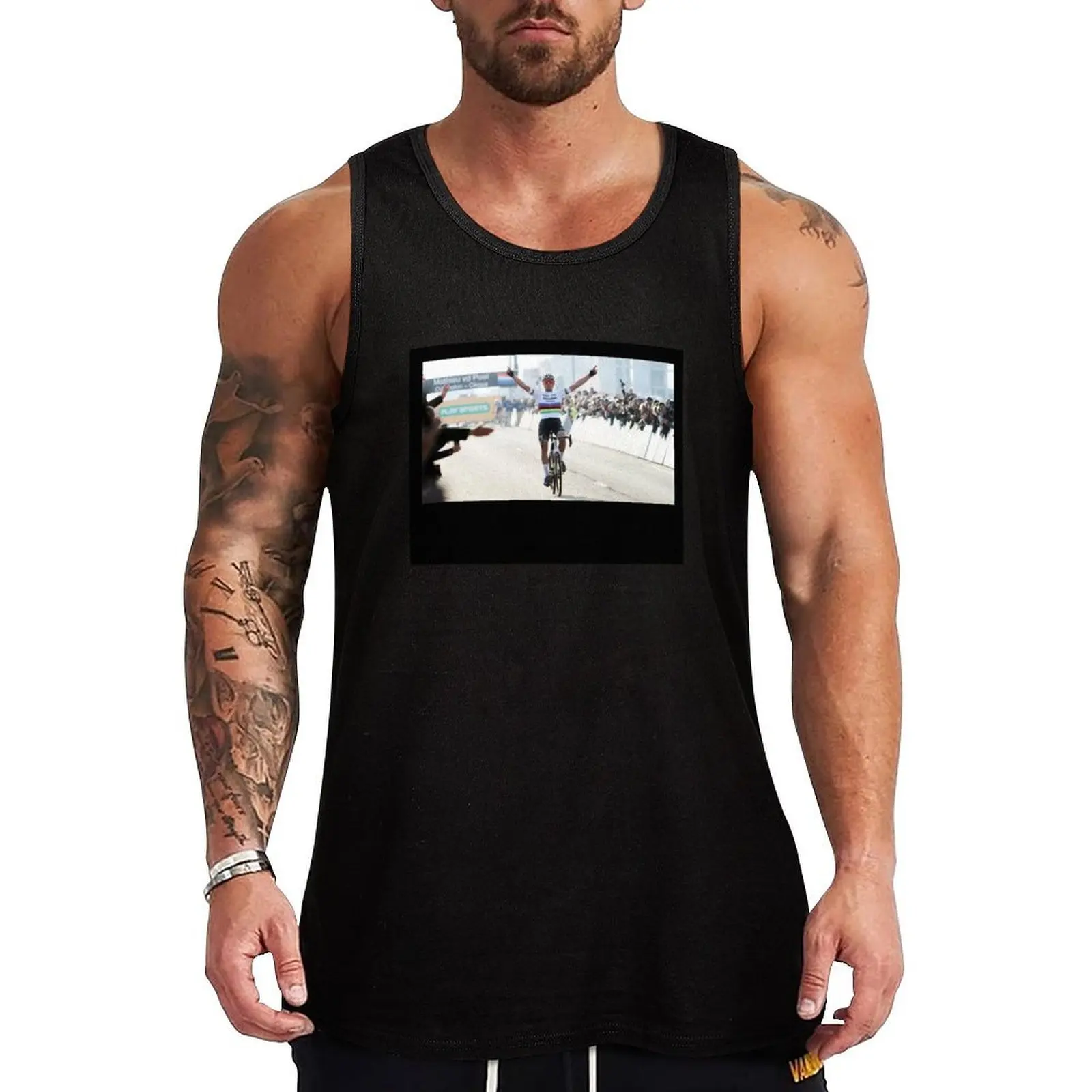 Matthieu in Rainbow Tank Top Daily Casual Tank Top Relaxed Fit Sleeveless Summer