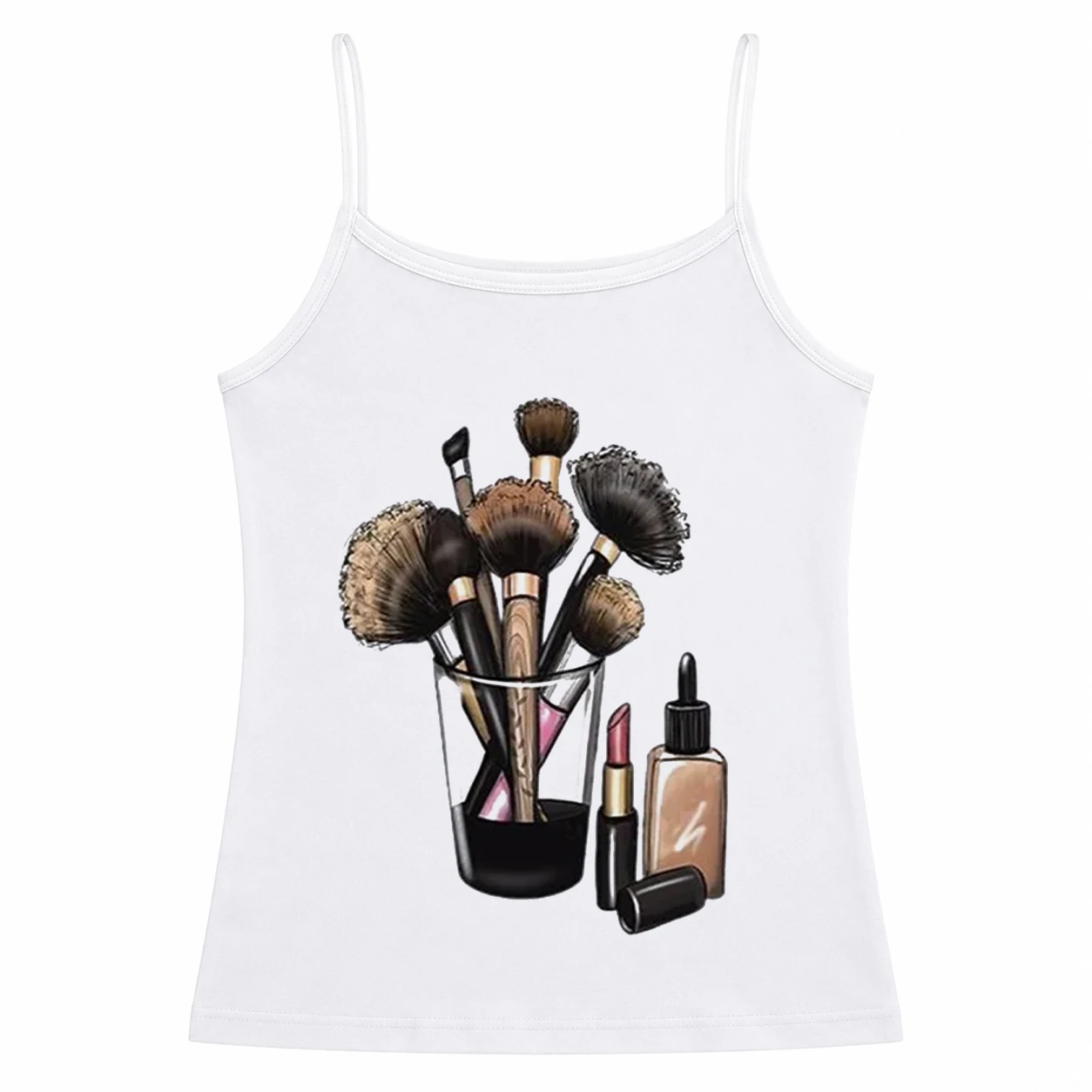 Harajuku Y2K Crop Tops Casual Printed Sling Strap Graphics Summer Sexy Aesthetic Women's Tank Top Hot Girl Slim Sleeveless Camis