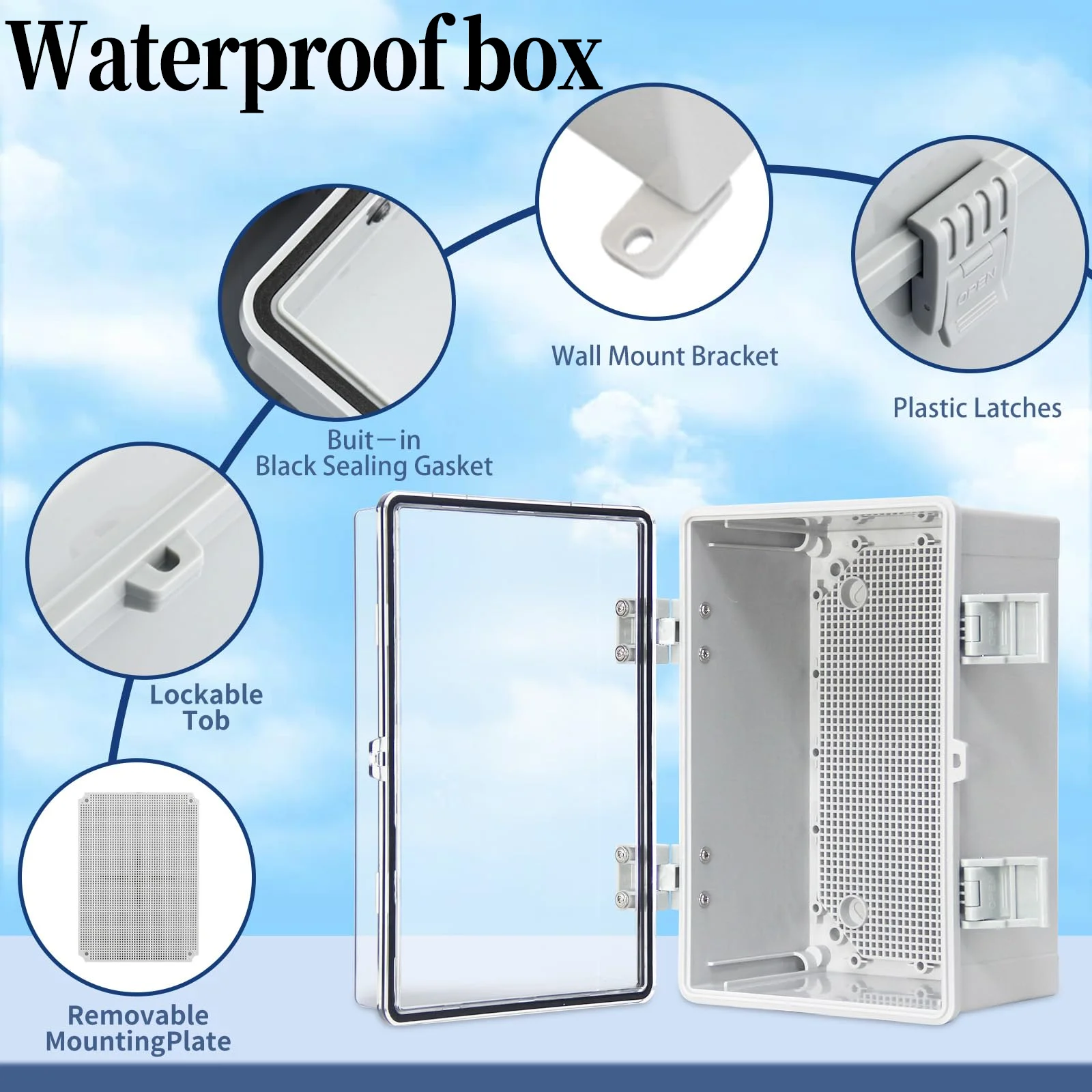 

Электрический пластиковый корпус IP66, распределительная коробка из АБС-пластика, наружная водонепроницаемая распределительная коробка для проекта электроинструмента
