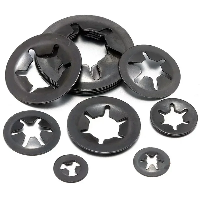 50/100PCS Star Lcok Pflaume Unterlegscheibe Lager Sicherungsringe Blumen Unterlegscheibe Clip Unterlegscheiben