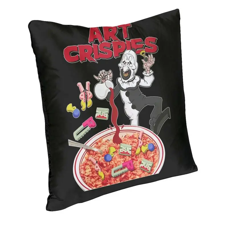 Custom Art Crispies Terrifiers Halloween Horror Movie Cushion Cover Double Side Print Throw Pillow Case Pillowcase Home Decor