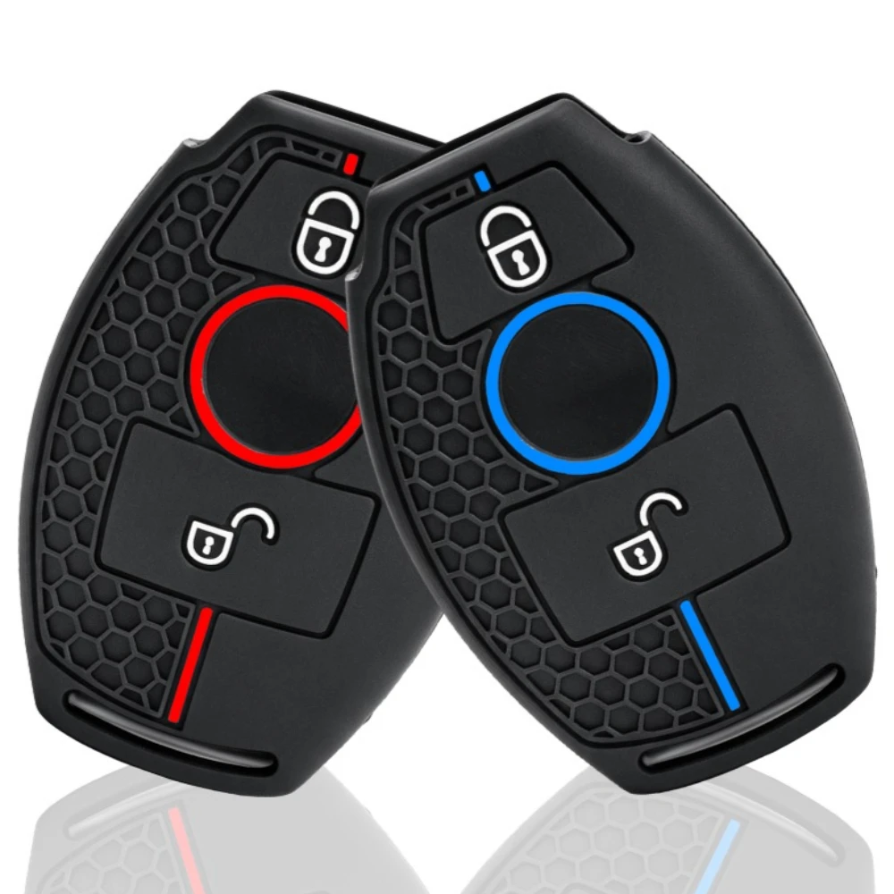 Key Case For Mercedes Benz A B C E Class GLS GLA GLK GLC CLS CLA AMG W204 W205 W212 W463 W176 Silicone Shell Fob Car Cover