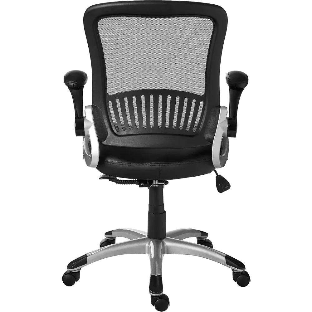 كرسي مكتب مكتب مدير جلدي قابل للتعديل من سلسلة Office Star EM مع مقعد مبطن سميك ودعم قطني مدمج،