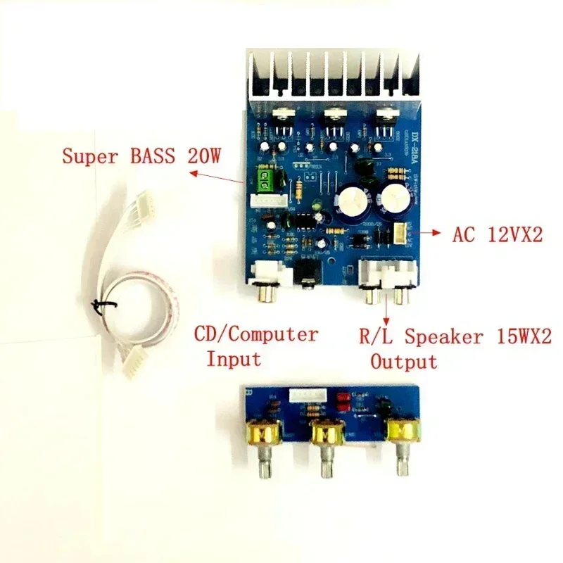 TDA2030 Placa amplificadora subwoofer de 2.1 canais Módulo acabado DIY