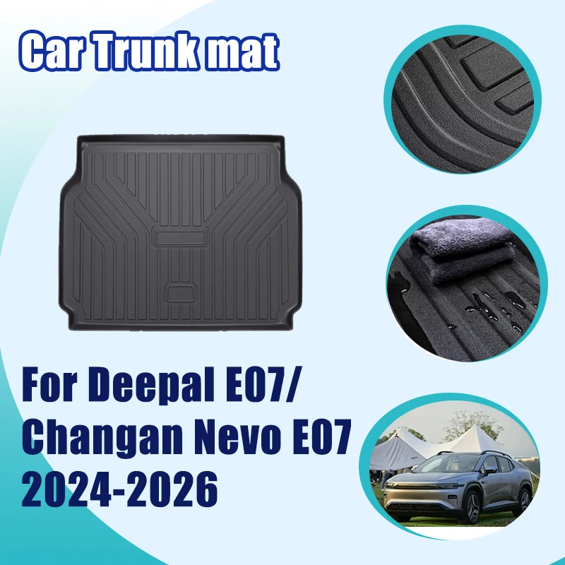 Kofferraummatte für Deepal E07 Bodenmatte Changan Nevo E07 Zubehör 2024-2026 Kofferraumwanne Wasserdichter Schutzmatte Autozubehör