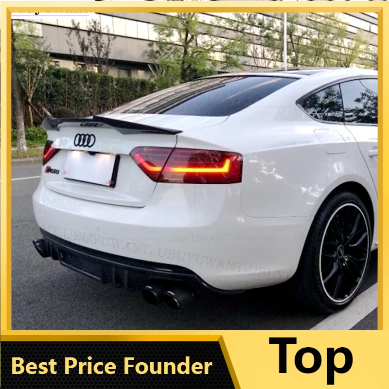 

Carbon Fiber Spoiler For AUDI A5 S5 RS5 B8 2008-2016 Sportback Coupe 2Doors M4 Rear Wing Carbon Fiber