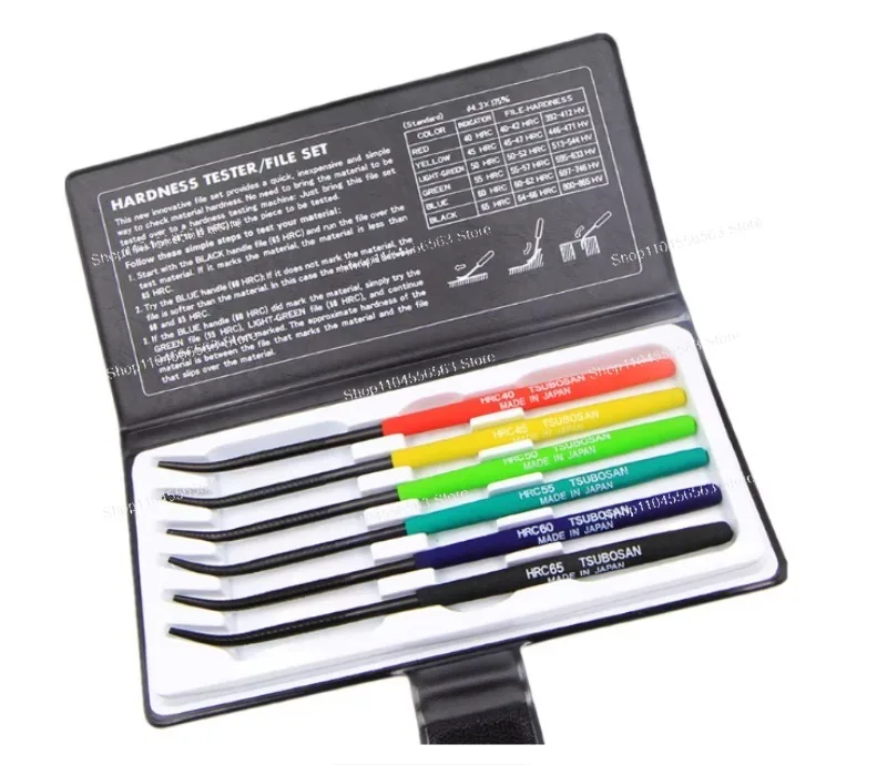 6PCS/Set Hardness Tester File HRC40-65 Handheld Hardness Tester Checker File