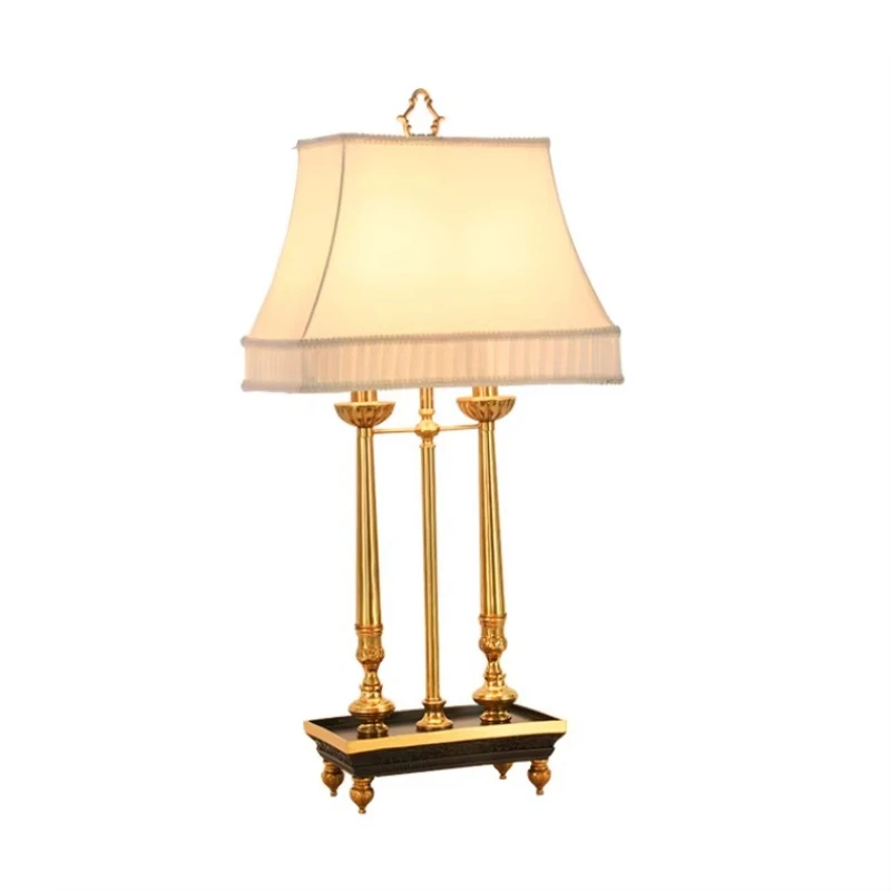 

Luxury Candlestick Table Lamp Ins American Fashion Brass Table Lamp Decoration Villa Living Room Study