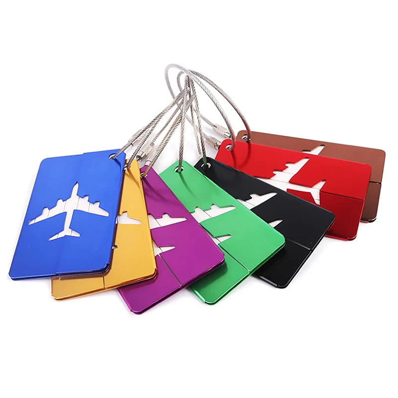 Aluminium Alloy Travel Luggage Tags Baggage Name Tags Suitcase Address Label Holder Metal Luggage Tag Travel Accessories