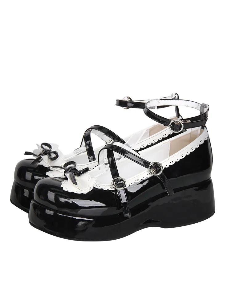 2026 New Lolita Shoes Round Head Bag Bottom High Heels Princess Shoes
