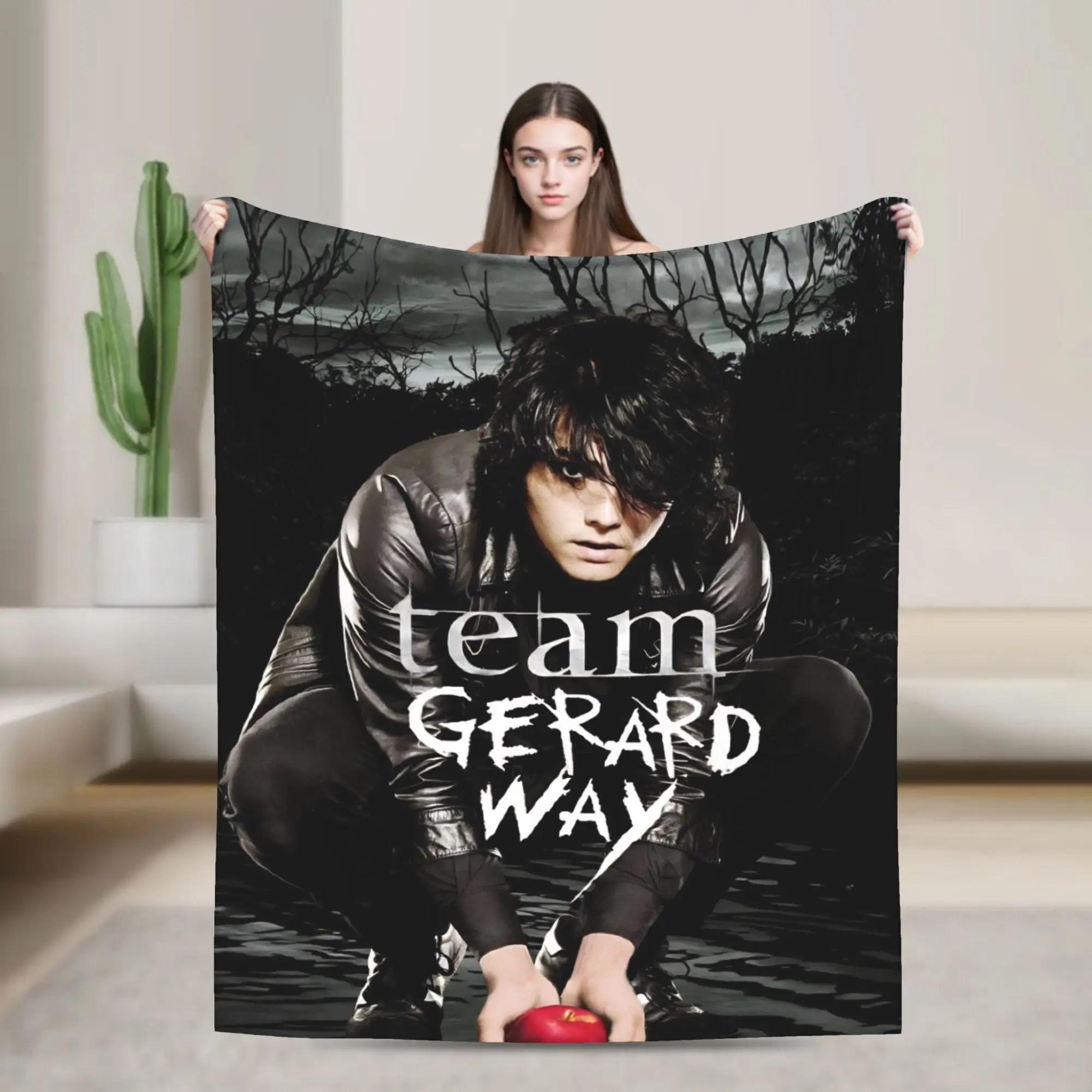 

My Chemical Romance Blanket Warm Soft Pattern Plush Throw Blanket For Couch Bed Travel Office Flannel Bedspread Bed Cover