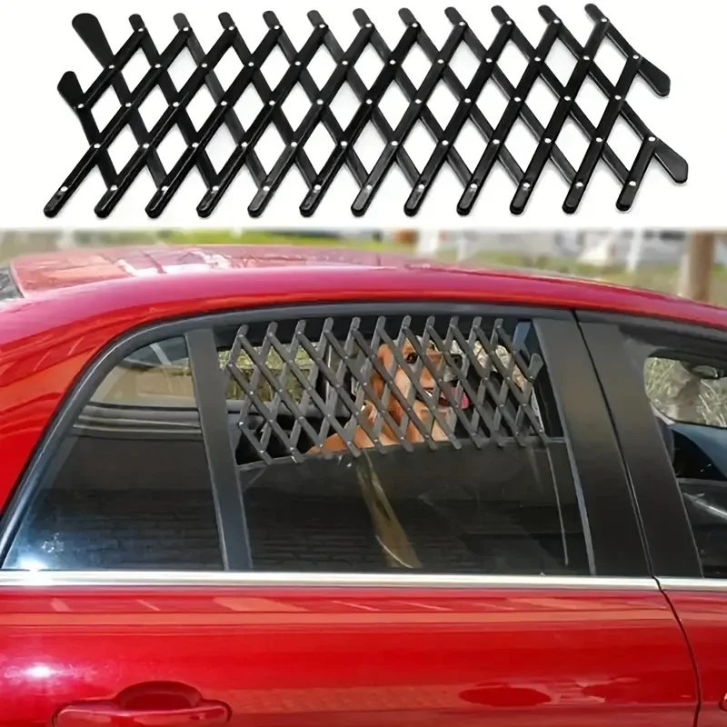 Adjustable Retractable Car Pet Barrier Ventilated Plastic Mesh Safety Net SUV Minivan Rear Trunk Travel Dog Divider Fence