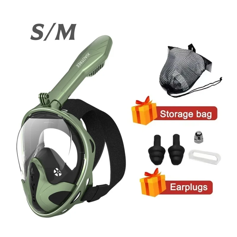 Professioneel snorkelduikmasker onderwater scuba volgelaatsnorkelmasker anti-condensbril voor kinderen volwassen zwemuitrusting