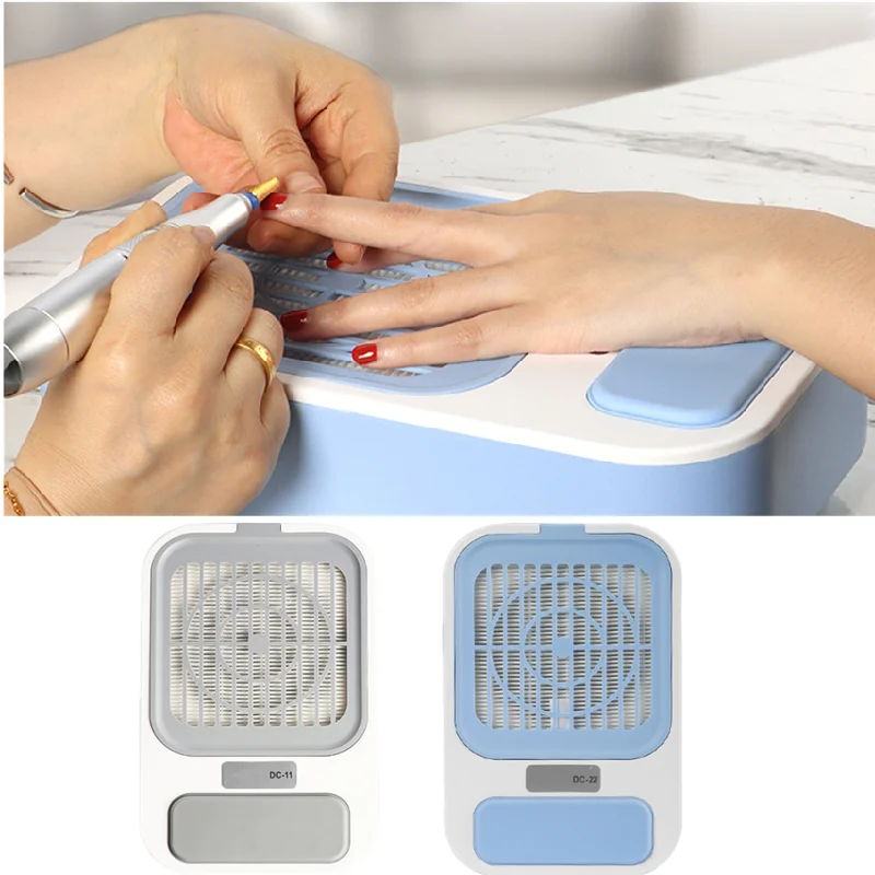 US EU Nail Dust Collector Fan Remove 60w Nail Cleaner Filters Extractor Fan Vacuum Strong Power Salon Table Vacuum Manicure Tool