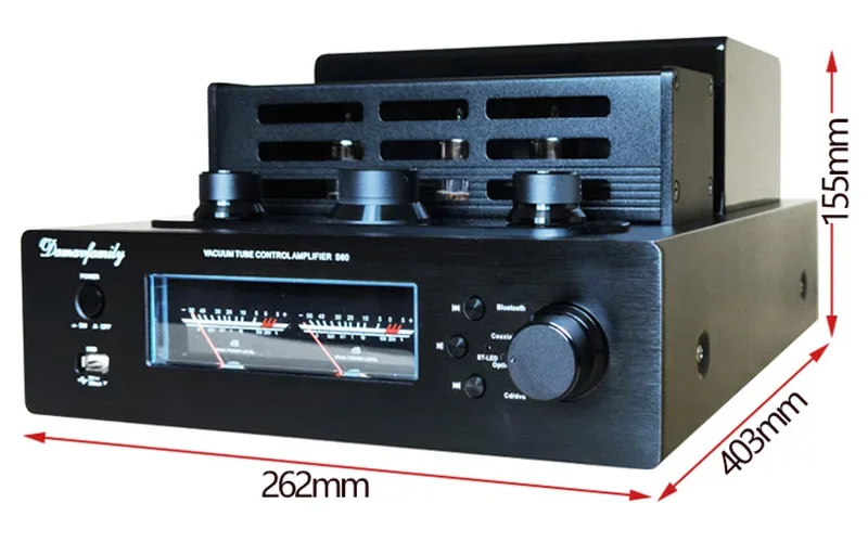 SUNBUCK 2.0 Stereo 100W+100W High Power Coaxial Fiber Bluetooth 6H3N HIFI Vacuum Tube Amplifier Audio