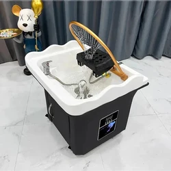 Head Spa Shampoo Mechine Hair Salon Portable Small Hair Washing Station Mechine Move Therapy Lettino Massaggio Furniture MQ50SC