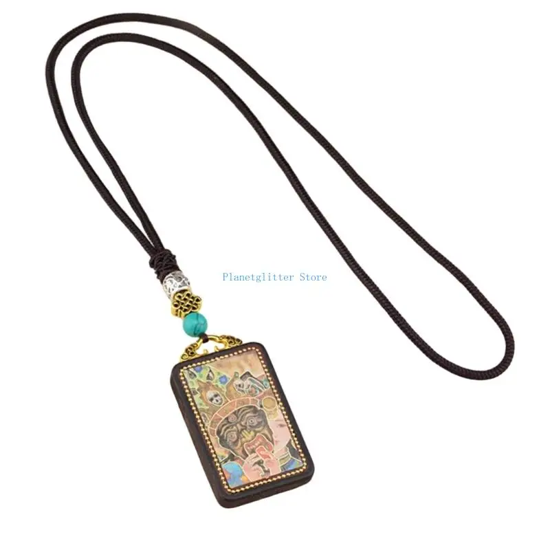 652B Traditional Asian Inspired Pendant Necklace Cultural Jewellery Piece