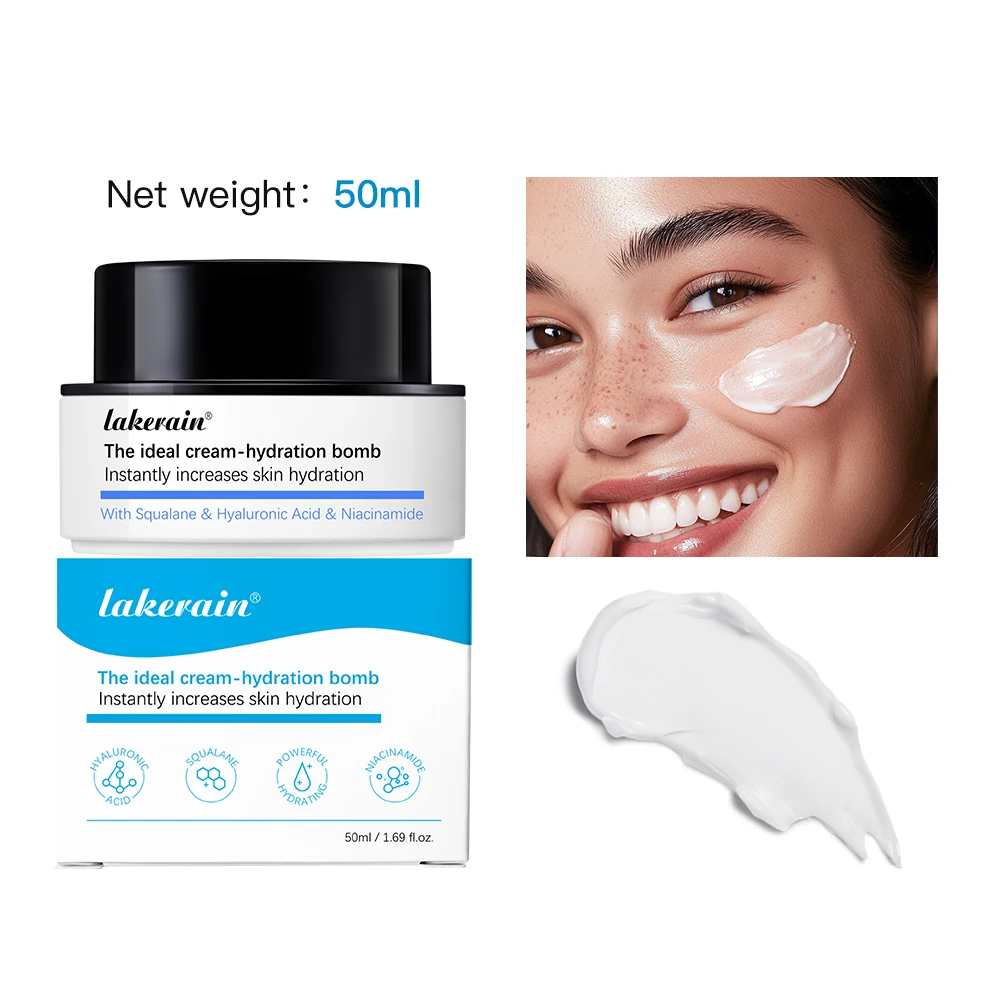 Crème hydratante longue durée, bombe d'hydratation, hyaluronate, hydratation profonde, améliore les soins de la peau sèche et rugueuse