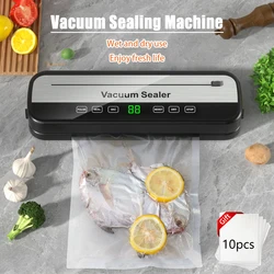 SZUK Electric Vacuum Sealer Dry Wet Food Sealing Packaging Kitchen Food Sealing Convenient Smart Touch Key Built-in Cutter