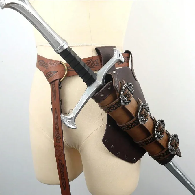 

Retro Medieval European PU Leather Sword Scabbard and Samurai Sword Sheath Party Cosplay Props