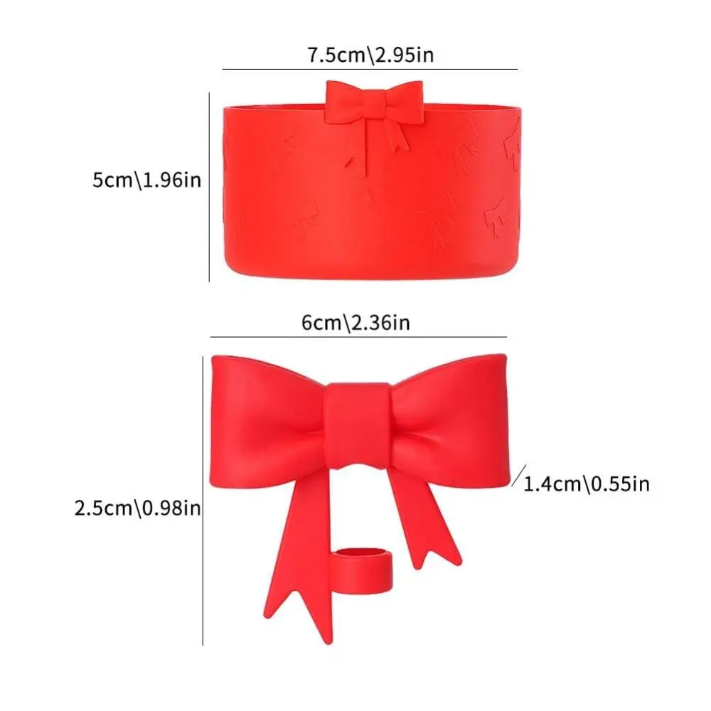 Spatwaterdichte siliconen waterfleslaars Herbruikbare waterflesaccessoires Rietje Tips Deksels Strik Antislip