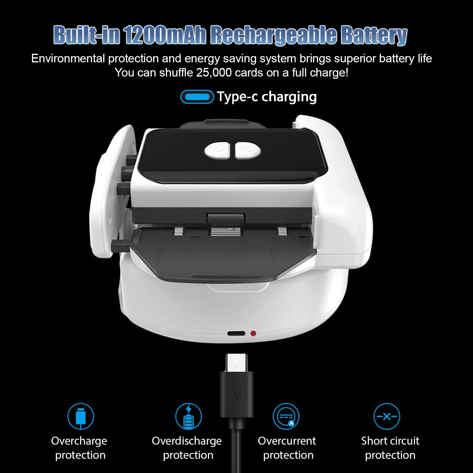 التلقائي بطاقة المتثاقل 2 سطح السفينة بطاقة الكازينو الكهربائية المتثاقل قابلة للشحن اللاسلكي آلة البوكر آلة تاجر البطاقات نوع-C ميناء #3