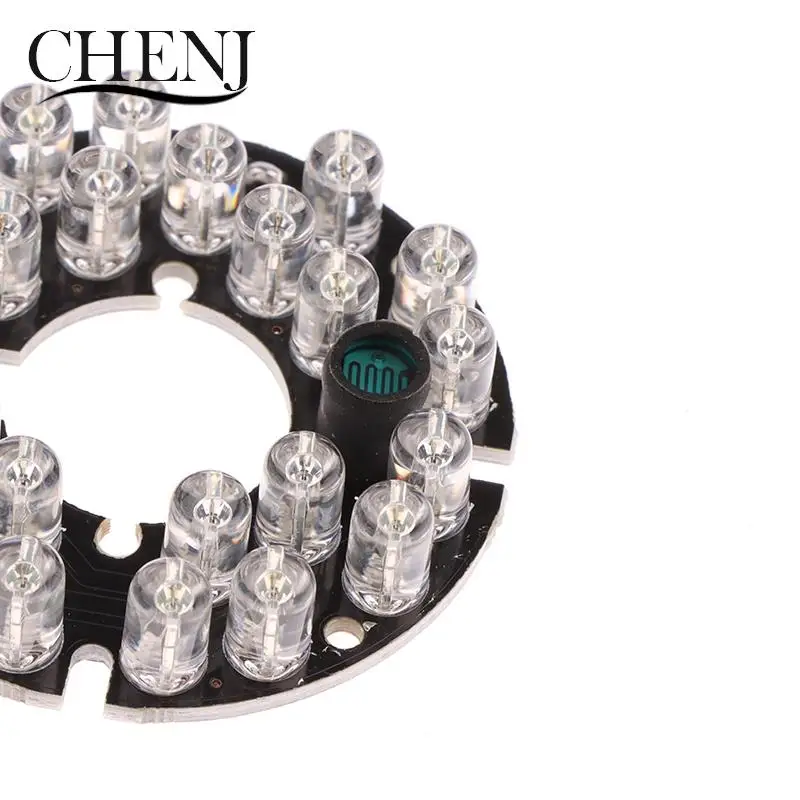 Infravermelho LED Light Board para Câmera de Vigilância, Câmera CCTV Acessórios, Visão Noturna, 24 Grãos, 90 Graus