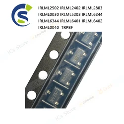 50PCS 100% New IRLML2502 IRLML2402 IRLML2803 IRLML0030 IRLML5203 IRLML6244 IRLML6344 IRLML6401 IRLML6402 IRLML0040 TRPBF