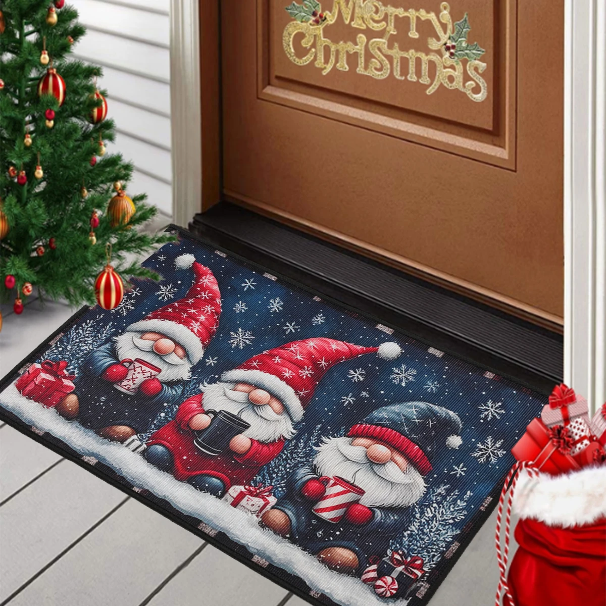 

Christmas Welcome Doormat Outdoor Carpet Merry Christmas Decorations For Home 2025 Navidad Xmas Ornament Gifts New Year Decor