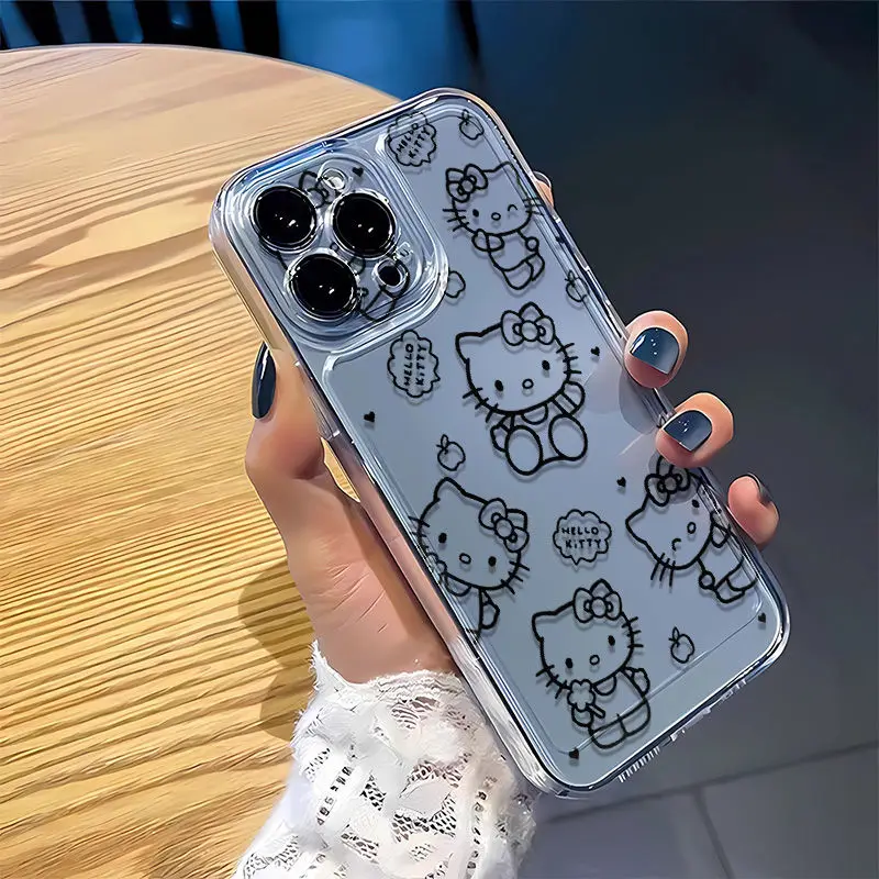 Original Cute Hello Kittys Clear Case For Samsung A73 A72 A71 A55 A52 A51 A50 A34 A35 A33 A32 A31 A30 A24 A23 A22 A13 5G Cover