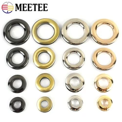 4/10Pcs Meetee Metal O Ring occhielli fibbie vite Grommet borsa chiusura decorativa borsa cinturino cintura Craft accessori per cucire fai da te