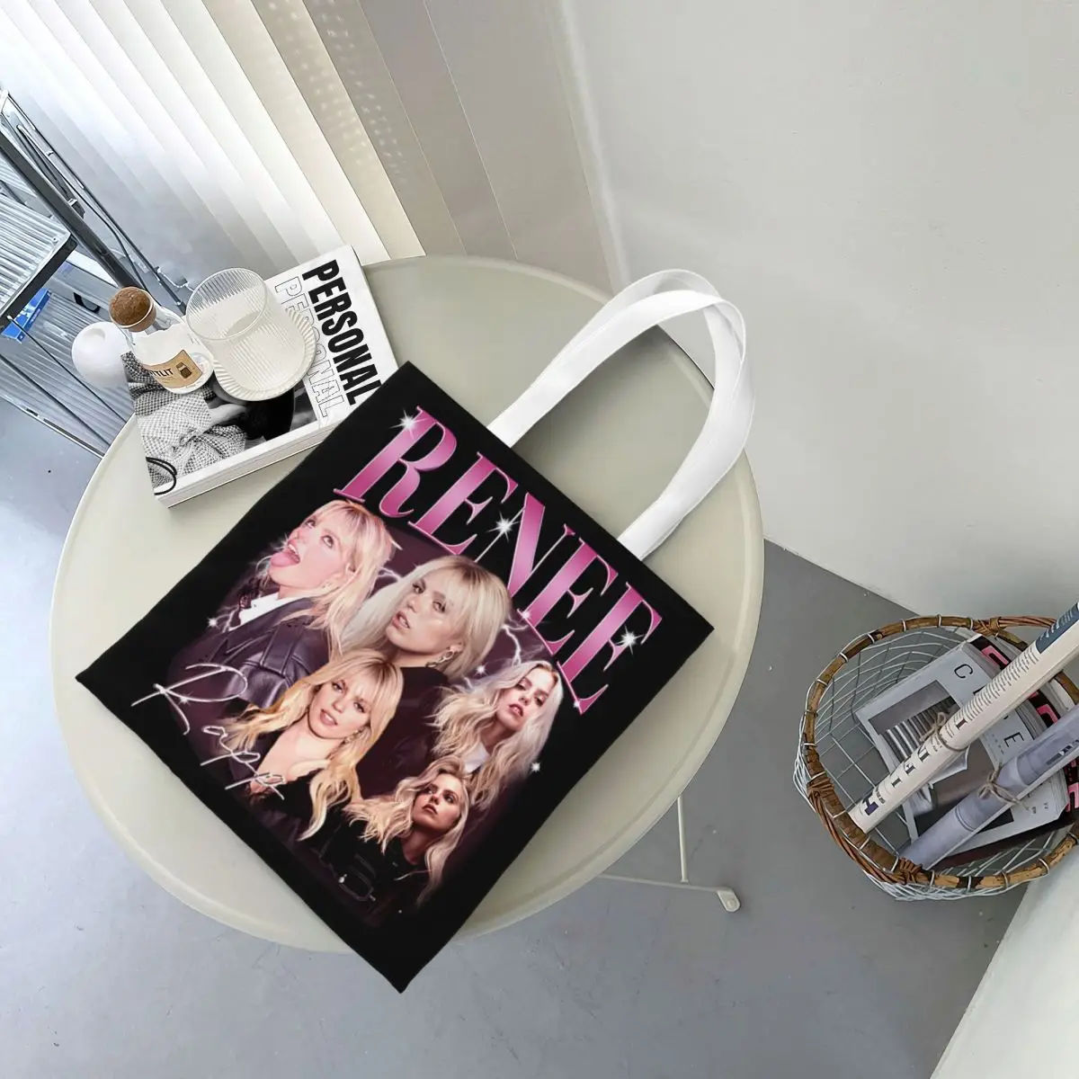 Unisex Limited Renee Rapp Tour 2024 Tote Bags Canvas Vintage Bootleg Inspired Shopping Bag for Girl Handbags