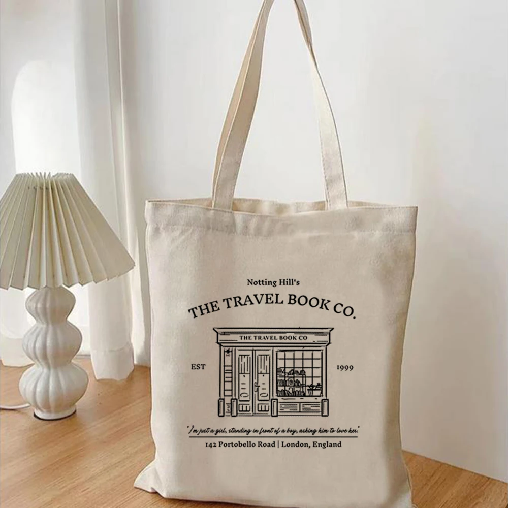 Notting Hill Bookshop Tote Bag Movie Gifts Notting Hill RomCom Canvas Shopping Bag Movie Lover Gift 90s Movies Romance tote bag