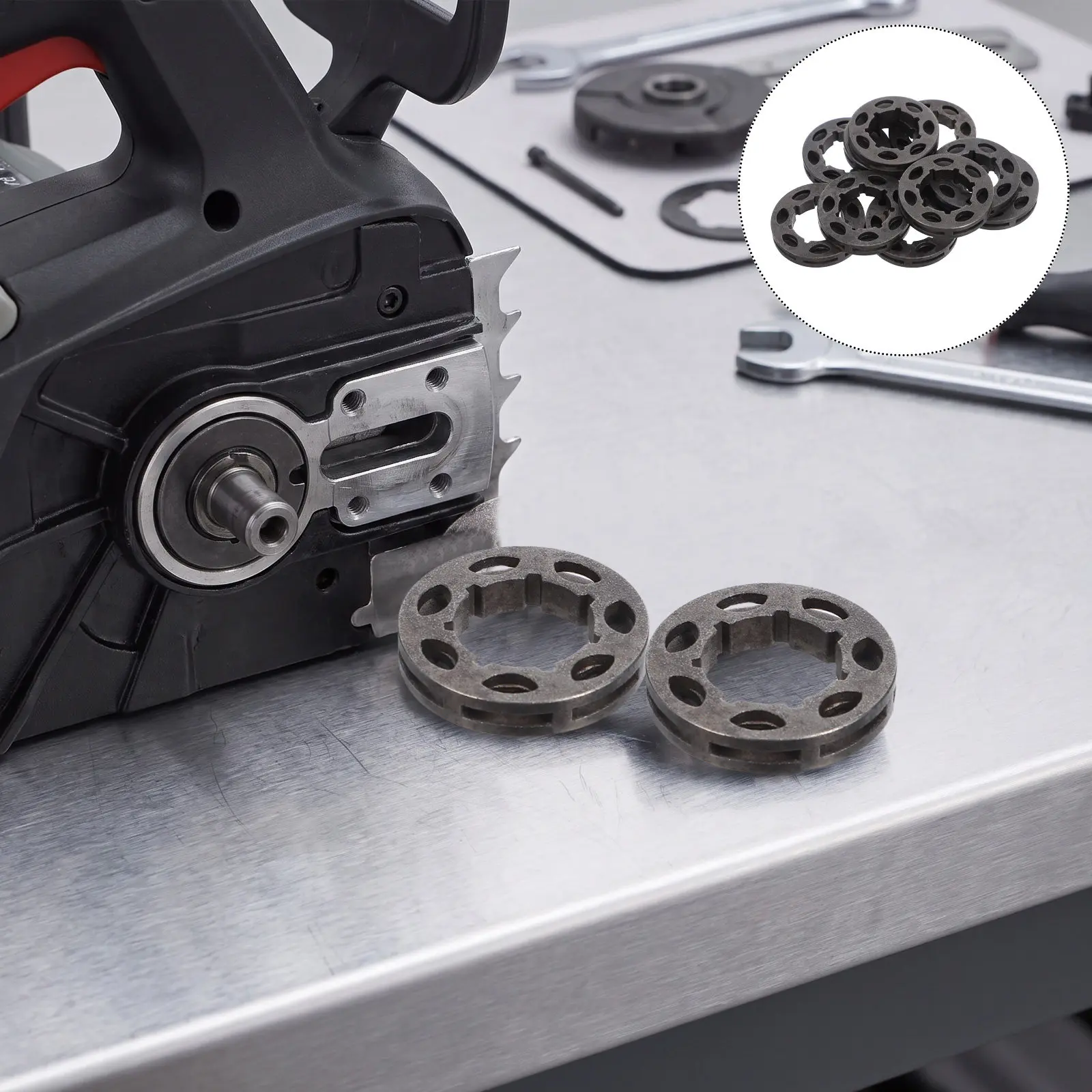 10Pcs Chainsaw Rim Sprocket Electric Chainsaw Accessory Replacement Sprocket Gear for Smooth Chain Drive Power Tool Repair Part