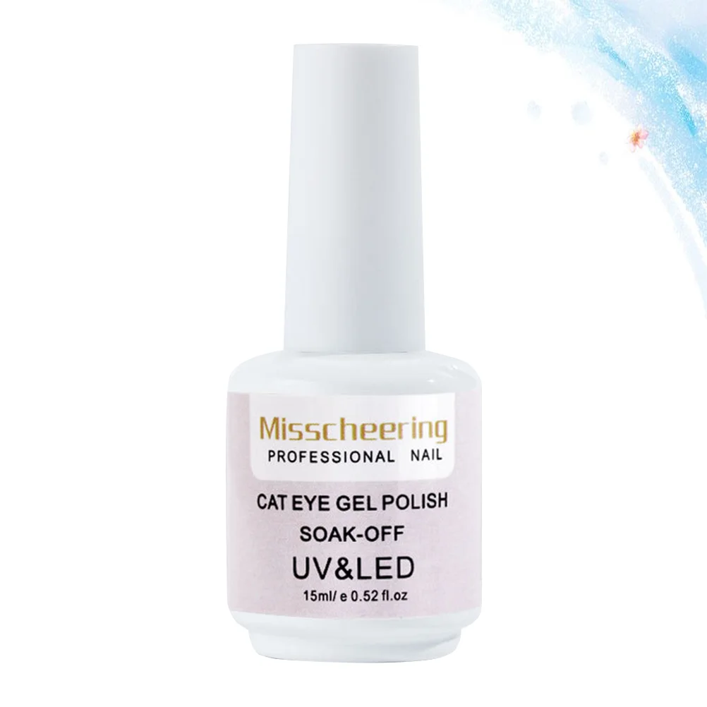 1 unidad de 15ML de pegamento para esmalte de uñas tipo ojo de gato, Gel UV para uñas, cristal ancho, esmalte de uñas tipo ojo de gato, accesorio de manicura para mujer