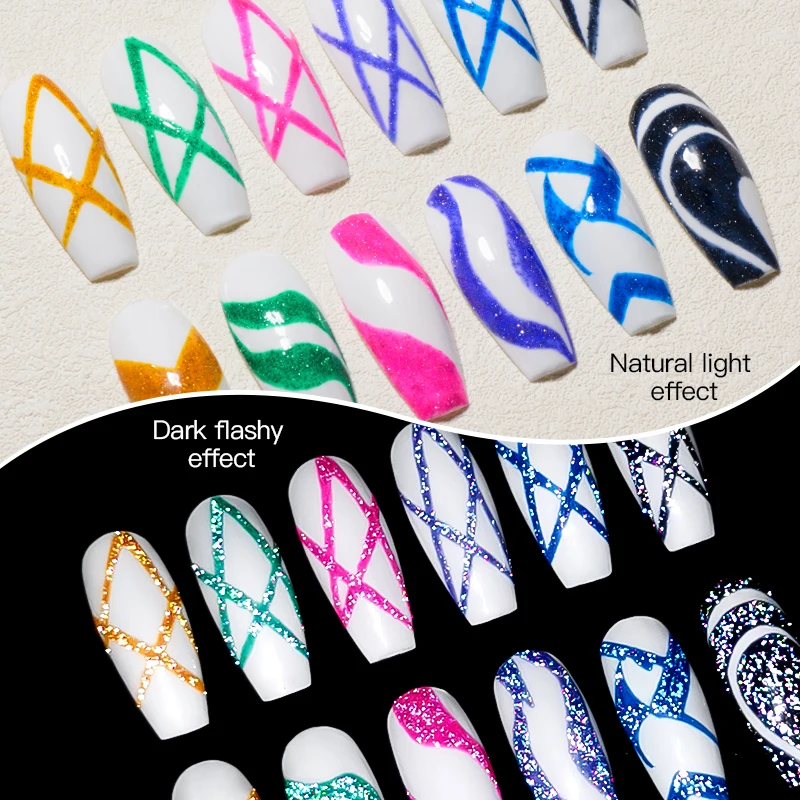 5 مللي يجتمع عبر اللوحة المعدنية بطانة هلام البولندية هلام الفضة الوردي مرآة شبه دائمة مسمار الفن الكتابة على الجدران شريط الورنيش