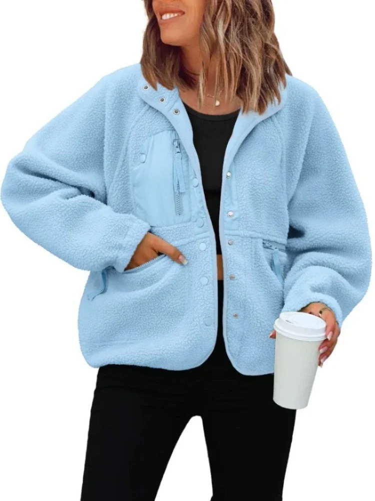 신상 여성용 단색 캐주얼 레트로 재킷 봄 가을 루즈핏 긴팔 버튼 여성 스포츠 재킷 코트 의류 상의