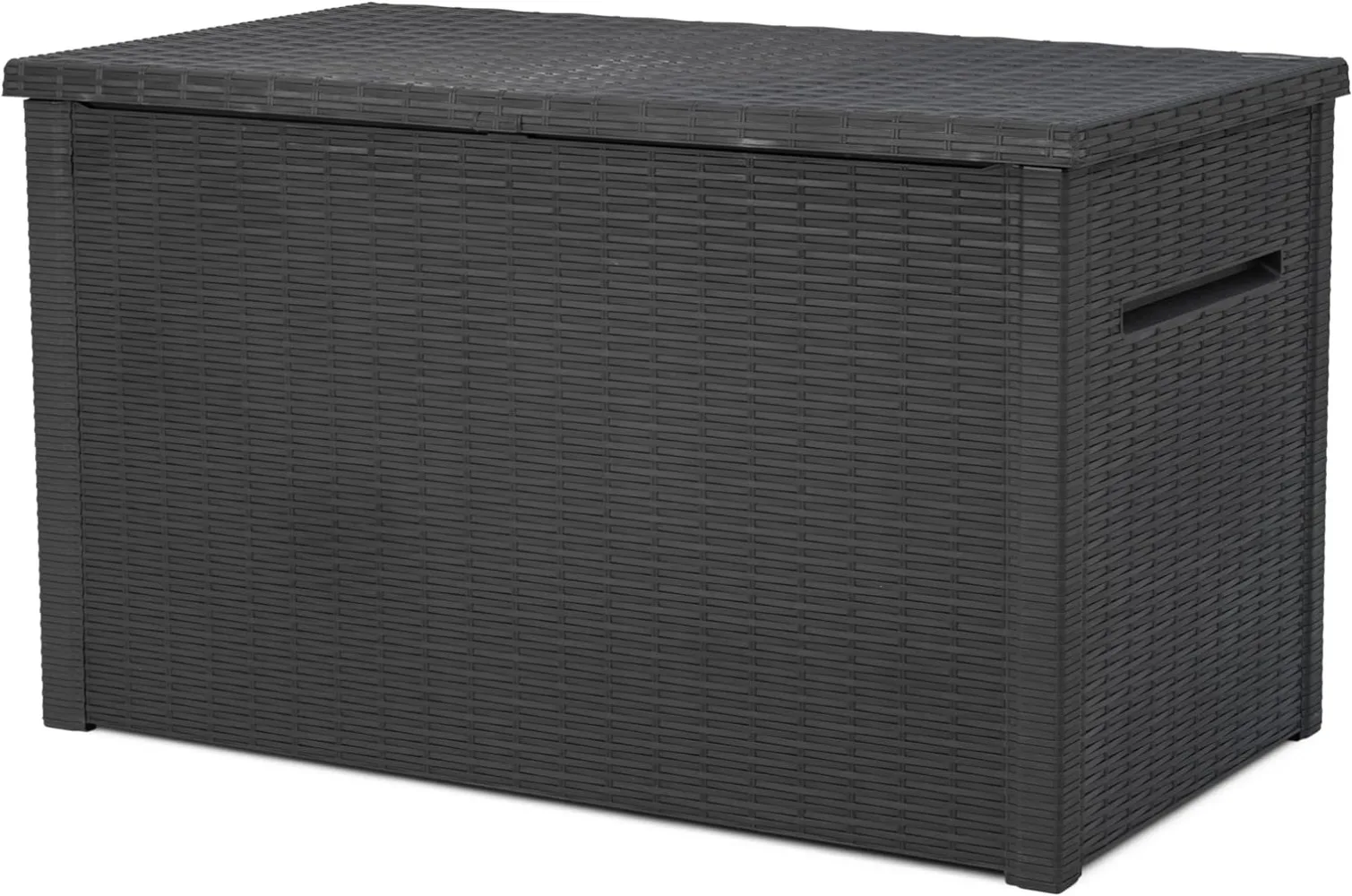 

Java XXL 230 Gallon Resin Rattan Look Large Outdoor Storage Deck Box for Patio Furniture Cushions, Pool Toys, and Garden Tools